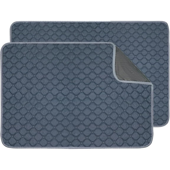 Reusable Puppy Pads, 2 Pack Washable Pee Pads for Dogs, Waterproof Absorbent Wee Wee Pad, Absorbent and Leakproof Pet Training Mats for Potty, Crate, Playpen, Bed, 18"x 24"