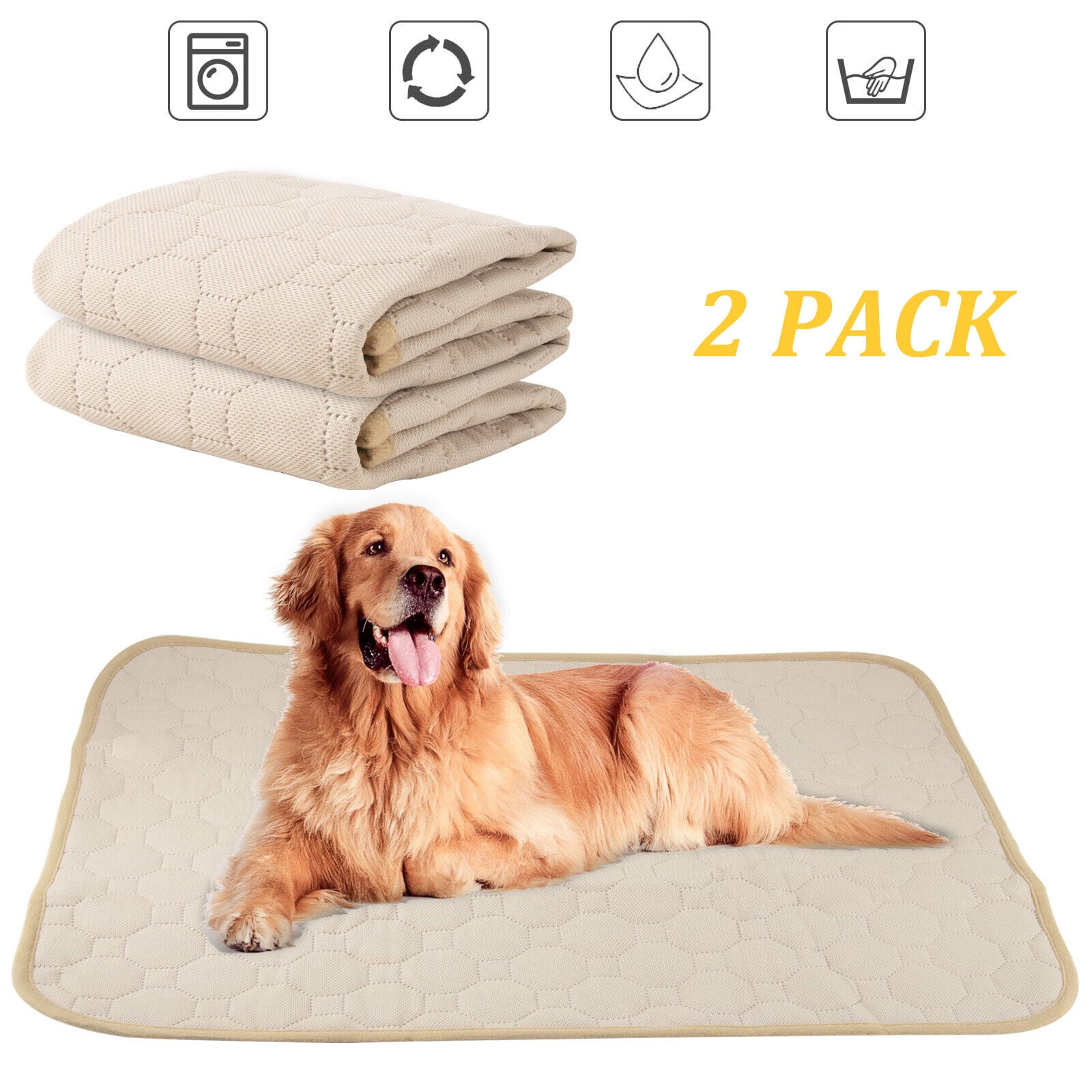 Reusable Puppy Pads, Washable Pee Pads for Dogs, Absorbent and Leakproof Training Mats for Potty, Bed, Sofa