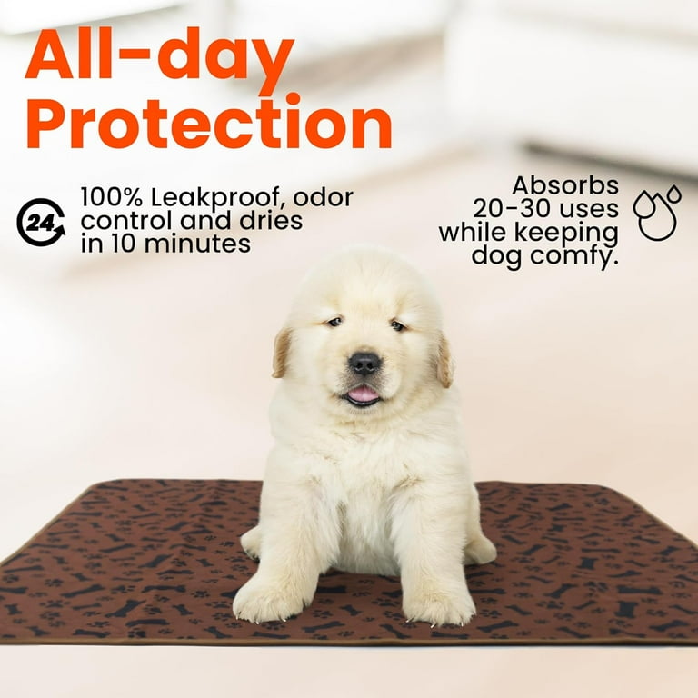 Reusable Puppy Potty Training Mats 28x32 Pack Washable Pee