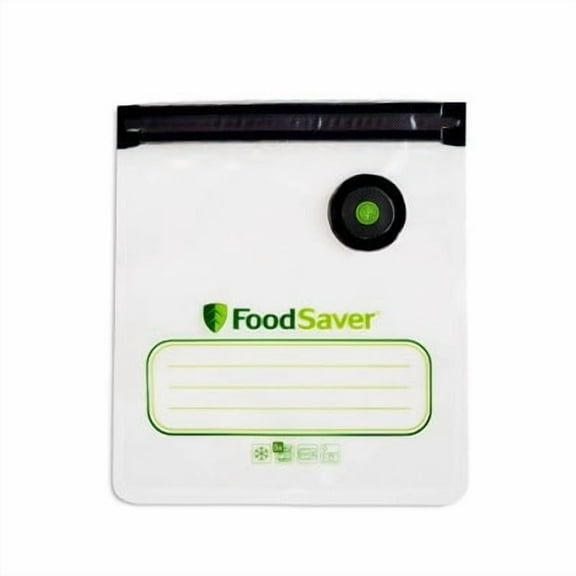 Reusable Quart Vacuum Zipper Bags - for Use with Handheld Vacuum Sealers -10 ct