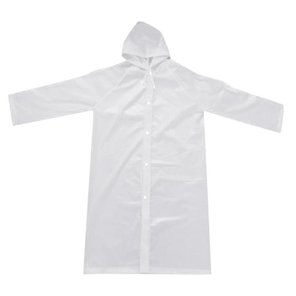 Thickened EVA Rain Poncho for Adults Men Women Waterproof Reusable Emergency Raincoat with Adjustable Hood for Hiking Cycling Students Commuting