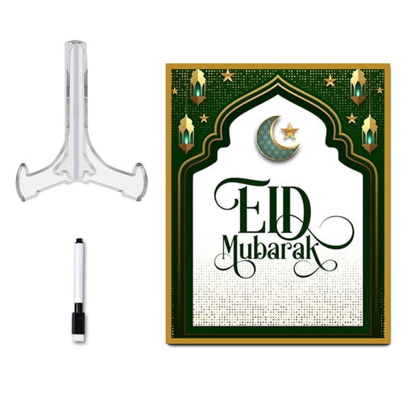 Reusable Ramadan Calendar Board Table Ornament Iftaar Countdown Gifts With Pen