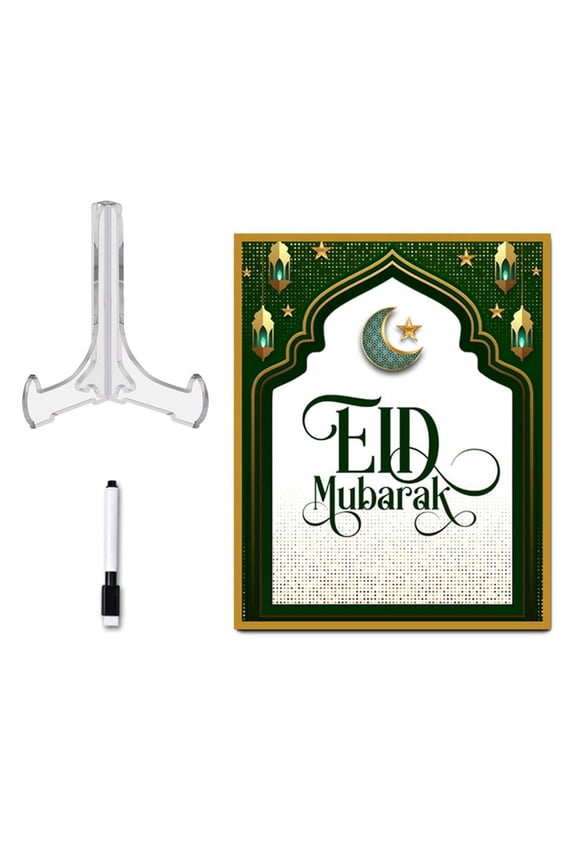 Reusable Ramadan Calendar Board Table Ornament Iftaar Countdown Gifts With Pen