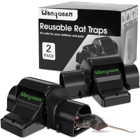 Reusable Rat & Chipmunk Traps, Prevents Accidental Triggering Mouse Trap, Tunnel Dual-Entry Squirrel Trap for Big Rats, Large Efficient Capture Device, Snap Traps for Humane Capture