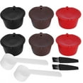 thumbnail image 1 of Reusable Refillable Coffee Capsule Filter Cup with Spoon Brush Set Cafe Tools for Dolce Gusto, 1 of 8