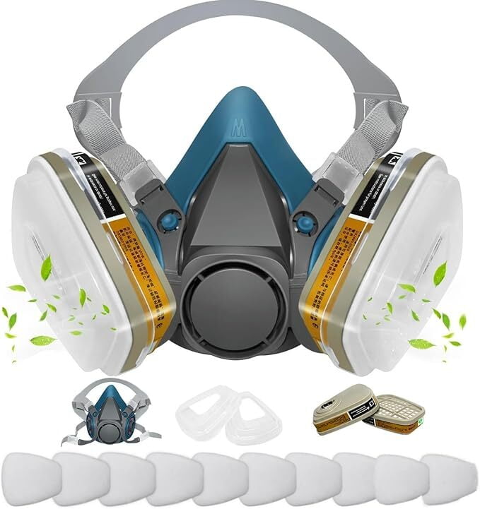 Reusable Respirator Mask with Filters 6001ANUNU Reusable Paint Mask