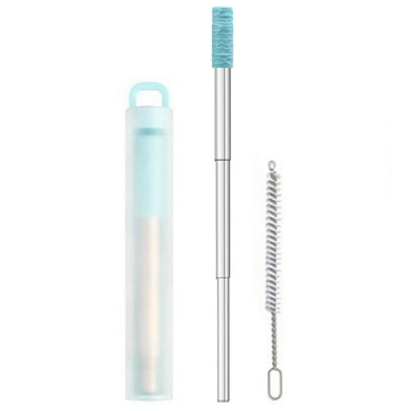 Reusable Retractable Straws Suit Foldable Drinking Reusable Kitchen Tool for Cocktails Milkshakes