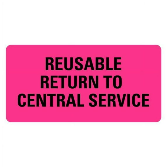 Reusable Return To Central Service Labels