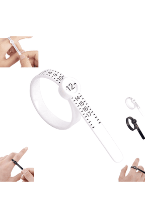 Reusable Ring Sizer Measuring Tool, Accurate Adjustable Finger Size Gauge, Handy Jewelry Ring Sizing Measurement Tool for Men Women Ring Size Determination