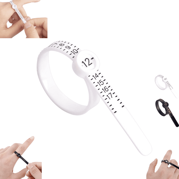 Reusable Ring Sizer Measuring Tool, Accurate Adjustable Finger Size Gauge, Handy Jewelry Ring Sizing Measurement Tool for Men Women Ring Size Determination
