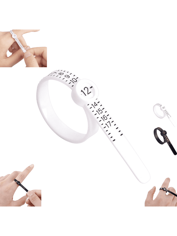 Reusable Ring Sizer Measuring Tool, Accurate Adjustable Finger Size Gauge, Handy Jewelry Ring Sizing Measurement Tool for Men Women Ring Size Determination