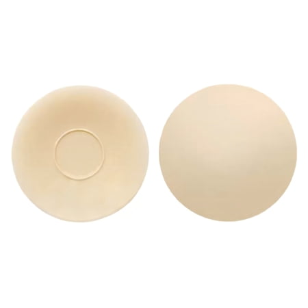 Reusable Round Adhesive Nipple Covers with Center Non-Adhesive Design, 2 Pairs Large