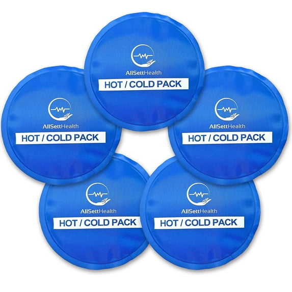 Reusable Round Hot and Cold Gel Ice Packs for Injuries | Cold Compress, Ice Pack, Gel Ice Packs, Cold Pack, Gel ice Pack, Cold Packs for Injuries | 5 Pack
