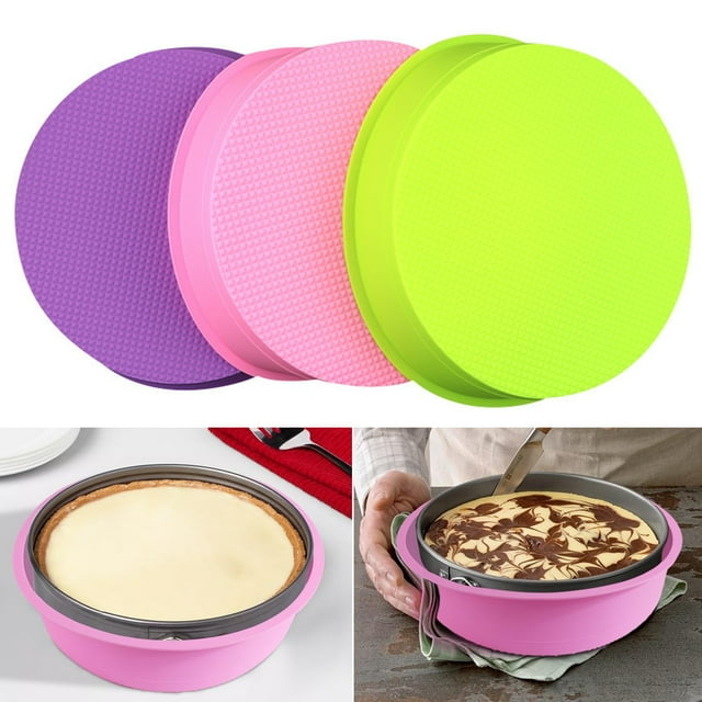 Reusable Round Silicone Cake Baking Tray NonStick Cheese Cake Pan