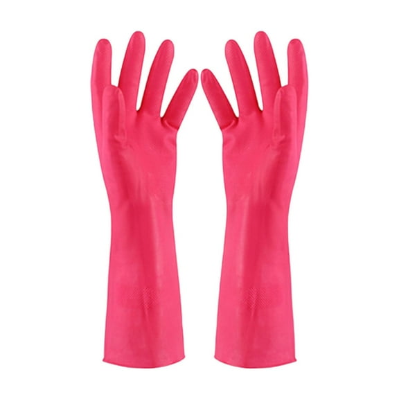 Rubber Cleaning Gloves 1-3 Pairs - Reusable Dishwashing Gloves for Kitchen, Waterproof Household Cleaning Gloves Non-, Flexible Durable Rubber Gloves Small Size