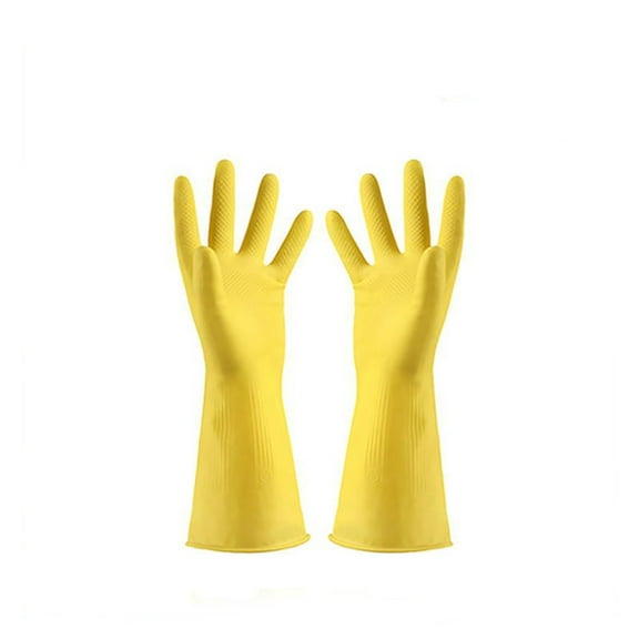 Reusable Rubber Thickened Cleaning Gloves,Thickened Dishwashing Gloves Household Kitchen Housework Cleaning Rubber Gloves Flexible Durable and Non-Slip