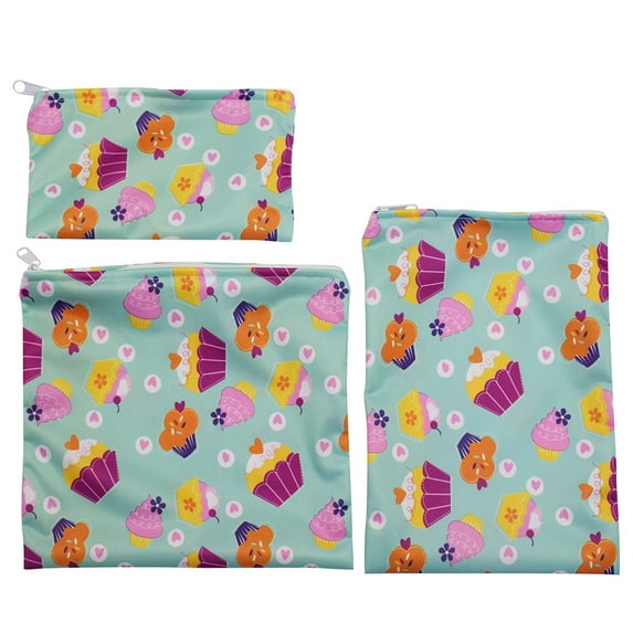 Reusable Sandwich Snack Bag, Set of 3 Pack Food Storage Pouch Zipper Lunch Bag for Men Women Adults Dishwasher Safe, Compact Snacks Bags for Picnic Work Travel Office
