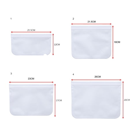Reusable Sandwich Snack Bags Thick Reusable Food Storage Bags Freezer for Make Toiletries - Set A