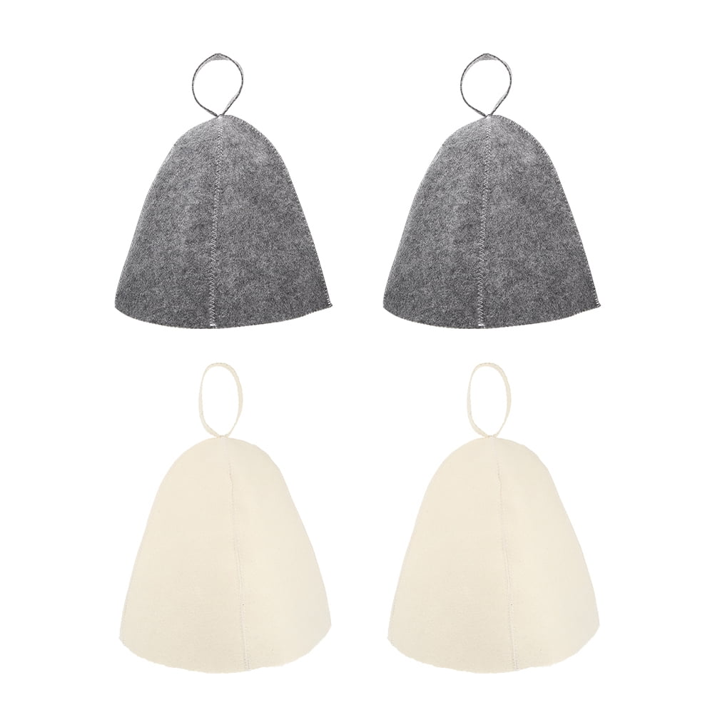 Reusable Sauna Hat, 4pcs Thickened Felt Sauna Hats Head