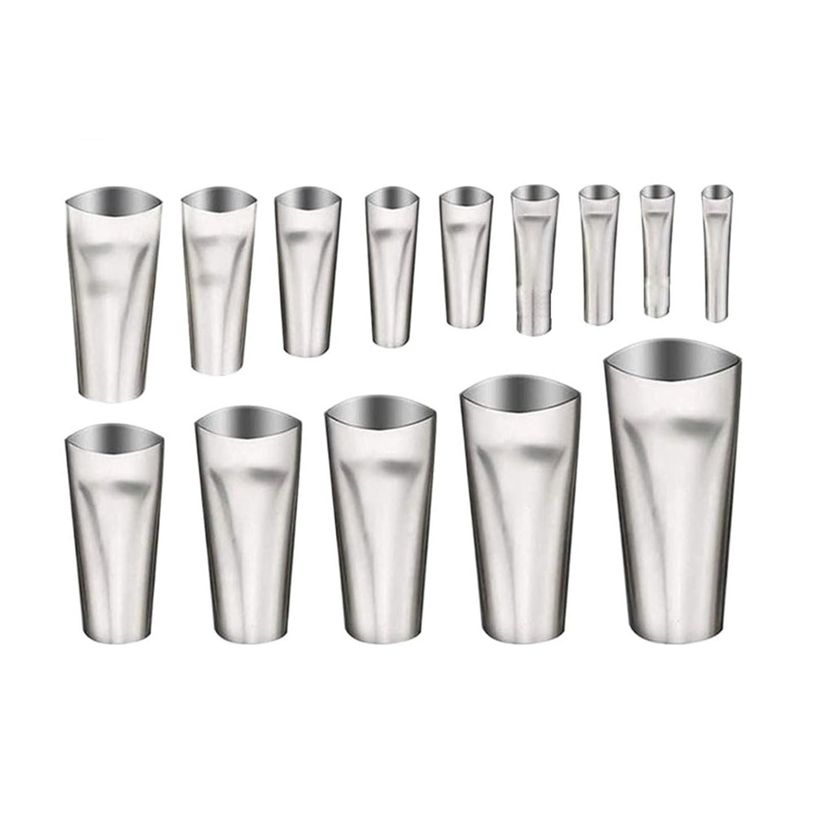 Reusable Sealing Nozzle Finishing Tool 14 Pieces One Set of One Pie Ce Stainless Steel Nozzles