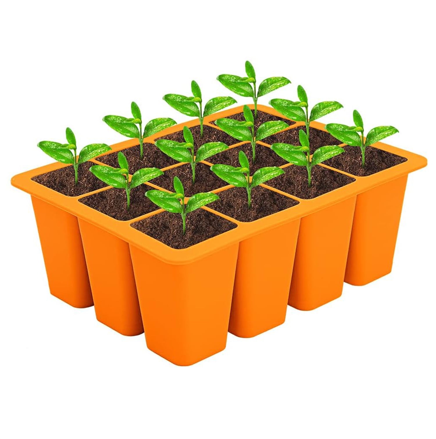 Reusable Seed Starter Tray,Happon Sprouting Seed Tray,12 Cell Indoor
