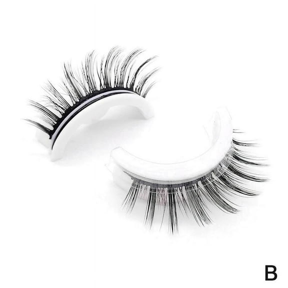 Reusable Self Adhesive Eyelashes Glue-free False Eyelashes Waterproof Natural Look Self Adhesive False Eye Lashes B5Q2