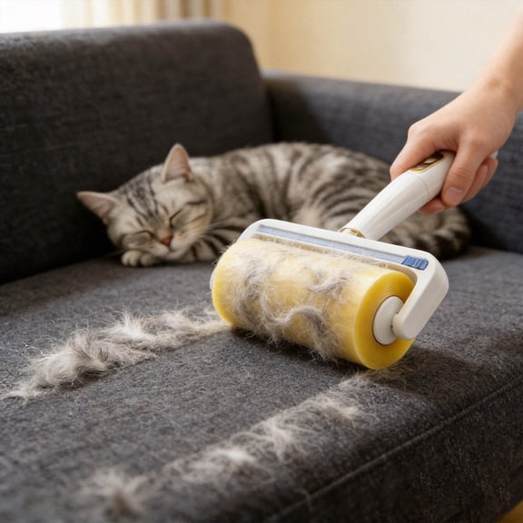Reusable Self Clean Lint Roller Pet Remover Efficient Cat Dog Hair Cleaner for Furniture Sofa Clothing Carpet Bed No Refill Pet Grooming Accessory