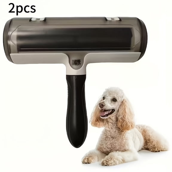 Reusable Self-Cleaning Pet Hair Remover Roller Brush with Hair Locking Device, Efficient Lint Fur Remover for Clothes, Furniture, Carpets, Durable Pet Grooming Tool for Dog & Cat Owners