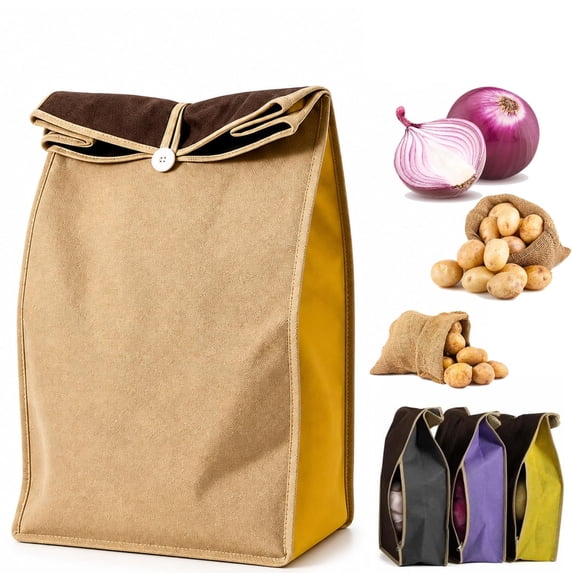 Reusable Self Sealing Potato & Onion Storage Bags Wide Opening ...