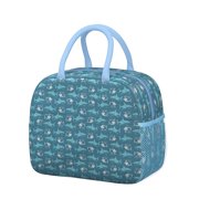 Reusable Shark Lnsulated Lunch Bag for Women & Men-Leakproof Water-Resistant Cooler Tote,Large Capacity10.6x8.7x6.3infor Work,Office,Travel,Picnic,Beach.