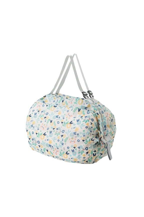 Reusable Shopping Bag, Foldable Grocery Storage Tote, Lightweight Container Case, Adjustable Shoulder Strap Multipurpose for Clothes Shopping Blue