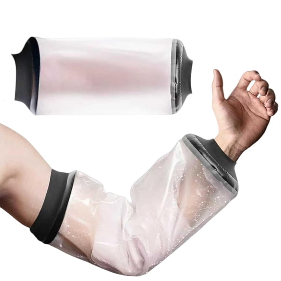 Reusable Shower Arm Protector, Upper Arm Black Waterproof Protector,Waterproof ArmCover For Shower For Limb Protection