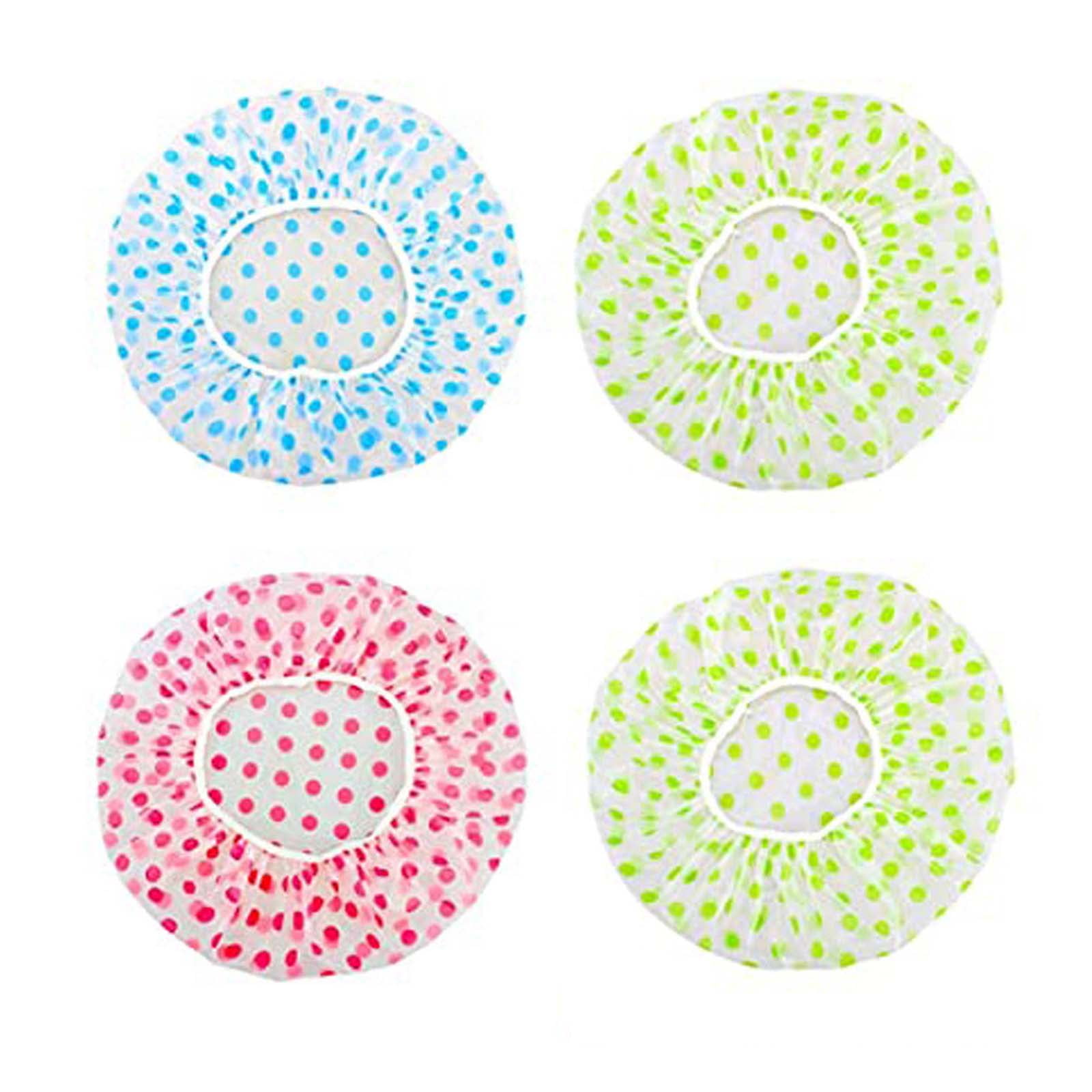 Reusable Shower Cap 4Piece Shower Cap Elastic Shower Cap, Waterproof