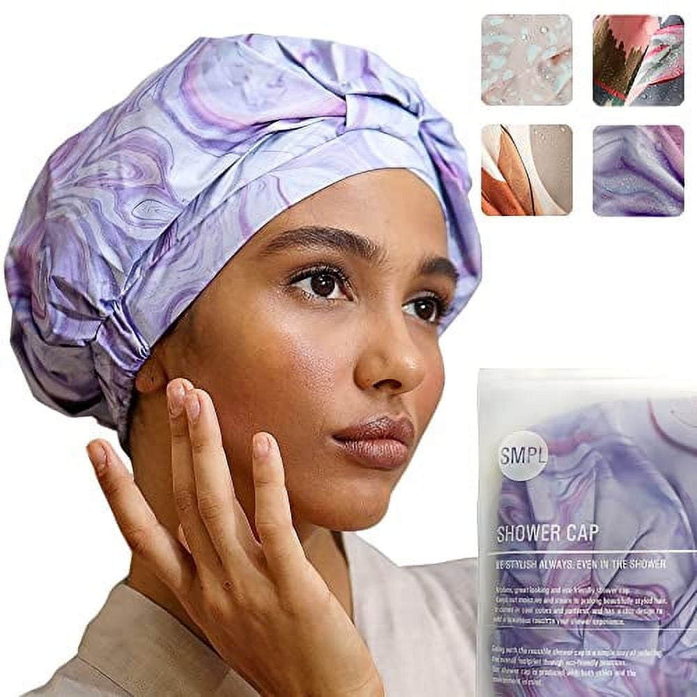 Waterproof reusable shower caps discount