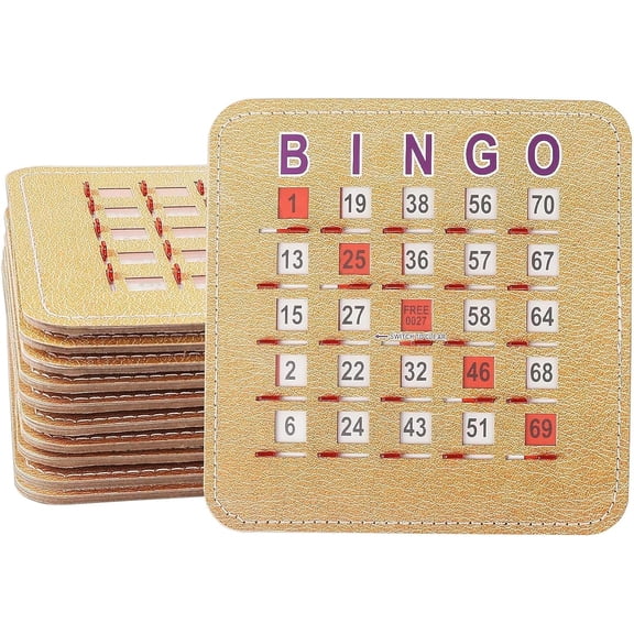 Reusable Shutter 5-Ply Stitched Finger-Tip Slide Bingo Game Cards, Durable Professional Bingo Supplies for Smooth Play, Perfect for Family Game Nights & Fundraisers