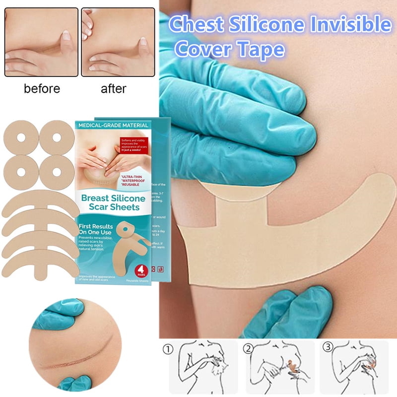 Reusable Silicon Gel Invisible Stickers Circular Arc Chest Invisible ...
