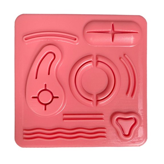 Reusable Silicon Pad Tear Silic Suturing Pad for Thread Embedding Exercises Training Education and Demonstration