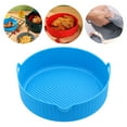 thumbnail image 1 of Reusable Silicone Air Fryer Basket Liners | 7.5 Inch Round Pot Liners for 5QT & Larger Fryers | Non-Stick Cooking Accessories | Easy Clean & Dishwasher Safe (1-Pack), 1 of 3