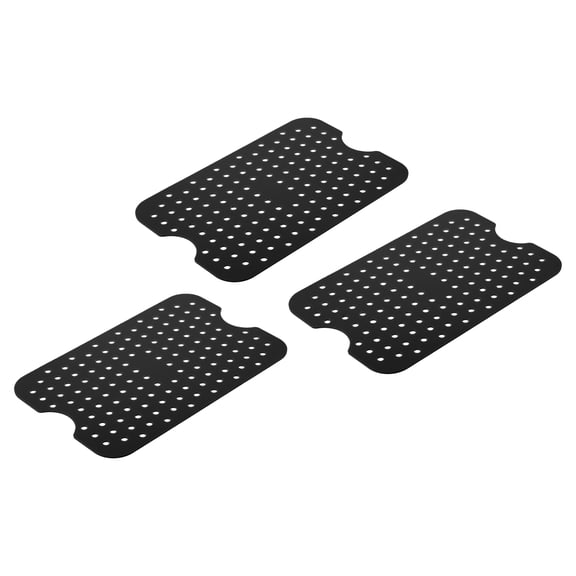Reusable Silicone Air Fryer Liners Non-Stick Silicone Liner 5x8 Inch Black, Pack of 3