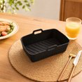 thumbnail image 1 of Reusable Silicone Air Fryer Liners Rectangle Non Stick Baking Basket Tray with Handles for Kitchen Oven Microwave and Meal Prep, 1 of 5