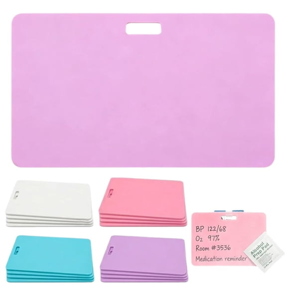 Reusable Silicone Badge Note Pad, Erasable Waterproof ID Card Holder Notepad with Lanyard Hole, Portable Write & Wipe Memo Badge for Nurses & Office, AKLJWH