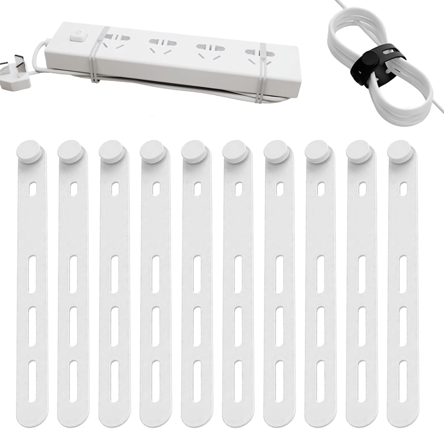 Reusable Silicone Cable Ties - Adjustable Cord Organizer for Earphone ...