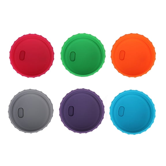 Reusable Silicone Can Lids, Dustproof Protective Caps for Soda, Beer and Beverage Cans, 6 Pack