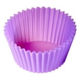thumbnail image 1 of Reusable Silicone Cupcake Baking Cups 1 Pack, 2.75 inch Baking Cake Cups, Non-stick Muffin Liners for Party Home ,Home DIY Rainbow Colors CupCakes Cakes(Purple), 1 of 9