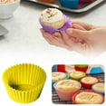 thumbnail image 1 of Reusable Silicone Cupcake Liners Non Stick Baking Cups 6 Rainbow Colors Oven Safe Muffin Cups For Cupcakes Egg Bites Air Fryer Baking, 1 of 8