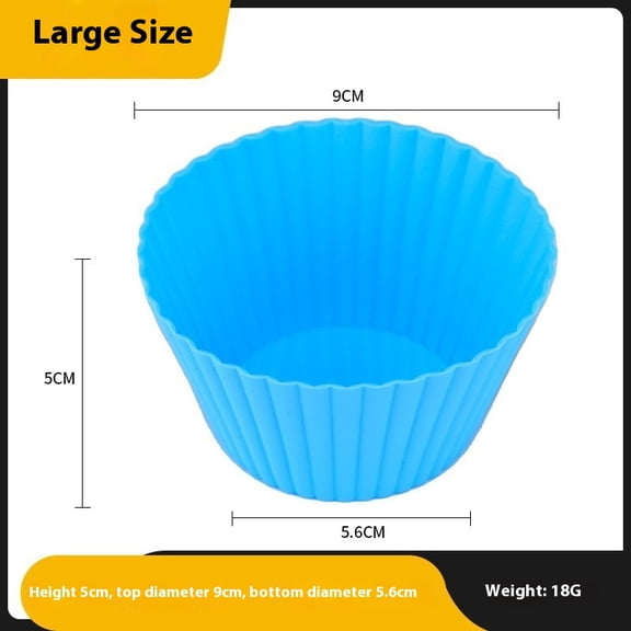 Reusable Silicone Cupcake Molds 12 Pack - Small Baking Cups Truffle Cake Pan Set Nonstick in (6 Colors)