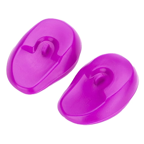 Reusable Silicone Ear Covers Hairdressing Dye Coloring Ear Cover Waterproof Hair Dye Cover Protector for Home Shower Bathing Salon Shop,Purple,3x2"