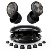 Ear Plugs for Sleeping Noise Cancelling, 45dB Silicone Ear Plugs for Noise Reduction, 8 Eartips Reusable Sleeping Ear Plugs for Snoring & Traveling, Black