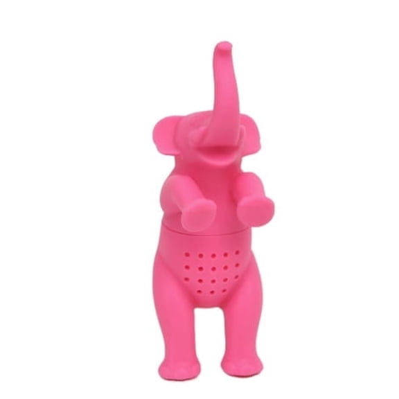 Reusable Silicone Elephant Tea Strainer, Food-Grade Hanging Tea Infuser for Loose Leaf Tea, Cute Tea Filter for Home & Tea Lovers (1 Pack, Pink)