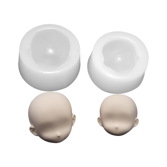 Reusable Silicone Face Mould For Clay Doll Head And Sugar Craft Creation